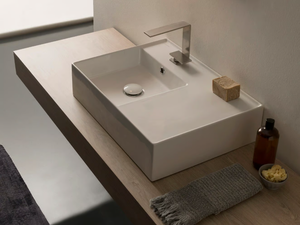 TEOREMA 2.0 - Countertop ceramic washbasin _ Scarabeo Ceramiche